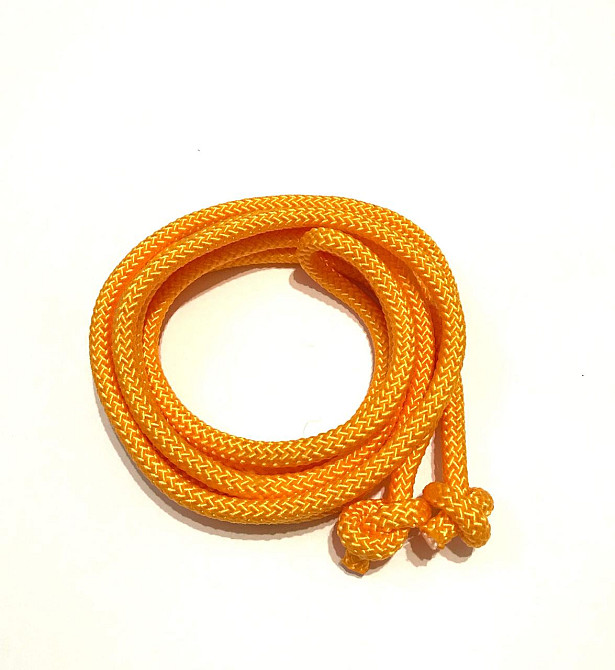 Скакалка гімнастична для гімнастики художньої 3 метри помаранчева 10 мм дитяча спортивна мотузкова Кам'янське - фото 2