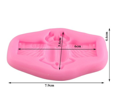 Молд силиконовый Жук 79 на 46 мм розовый Киев - изображение 2