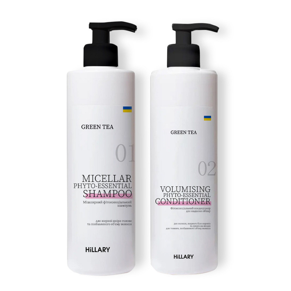 Шампунь + Кондиціонер Hillary Green Tea Micellar Phyto-essential, 500 мл Київ - фото 1