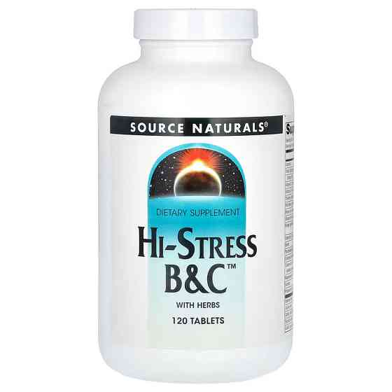 Комплекс B&C с травами Source Naturals Hi-Stress B&C With Herbs, 120 Tablets Луцк