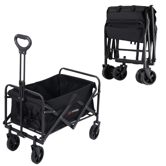 Візок складаний на 68.5 л для транспортування речей і продуктів, універсальний для походів у магазин, кемпінг, перевезення Кам'янець-Подільський