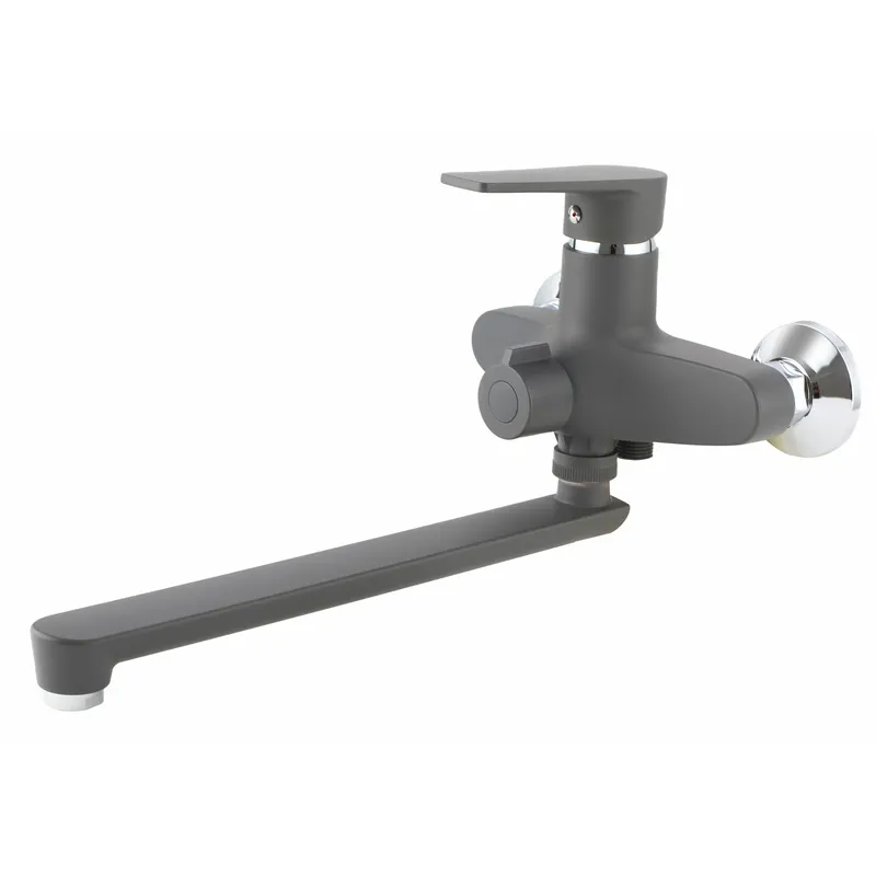 Смеситель для ванны Plamix Oscar-006 Euro SET Graphite (со шлангом, лейкой и кронш.) (Цвет графит) (PM6098) Харьков - изображение 1