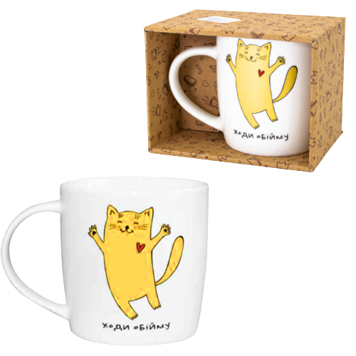 Чашка Кіт рудий 360мл бочка (подарункова уп) 1811 Кварта Житомир - изображение 2
