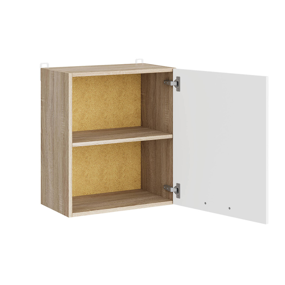 Кухонный модуль верхний Эверест Эко 500 дуб сонома/нимфея альба (белый) 50х30х58 см (DTM-071011) Львов - изображение 2