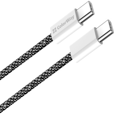 Дата кабель USB-C to USB-C 1.0m 60W 3.0А black ColorWay (CW-CBPDCC061-BK) Вінниця - фото 6