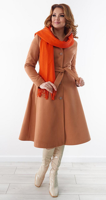 Красиве кашемірове пальто великого розміру Київ - фото 1