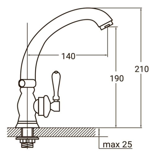 Змішувач PL 1/2" монокран на гайці Aquatica Житомир - фото 3