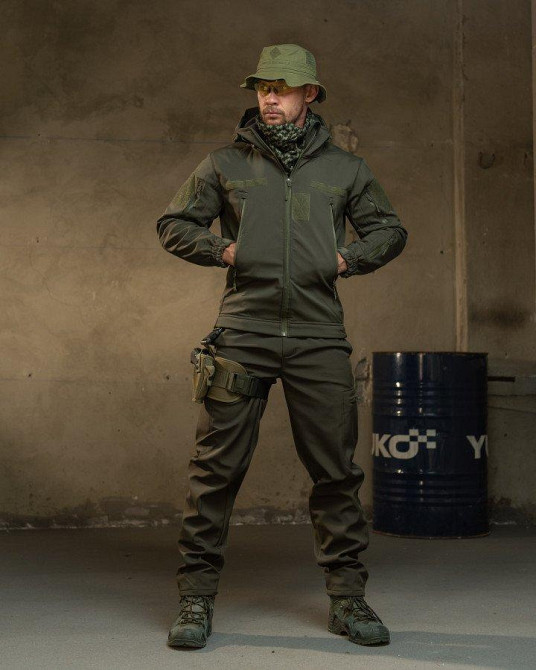 Демісезонний тактичний костюм софтшел Softshell ROCKET олива НП4862 Одеса - фото 15