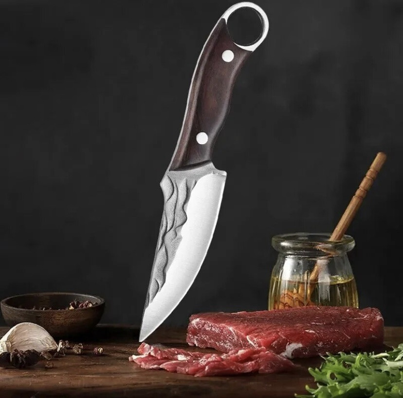 Походный нож, охотничий нож, рыбацкий нож , нож для кемпинга и природы, 21 см, нержавеющая сталь, коричневый Киев - изображение 3