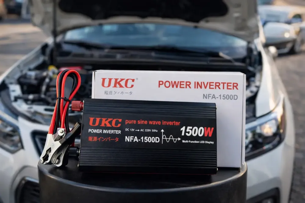Автомобильный инвертор 1500 Вт, 12–220 В, 2×USB, чистый синус / Преобразователь напряжения / Инвертор для котла и техники Коломия - фото 1