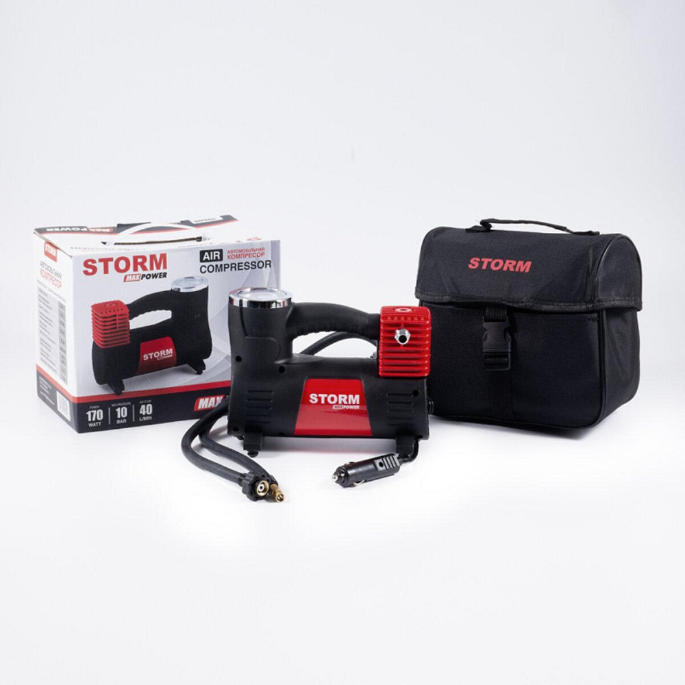 Компрессор автомобильный Storm Max Power 10 Атм 40 л/мин 170 Вт Киев - изображение 4