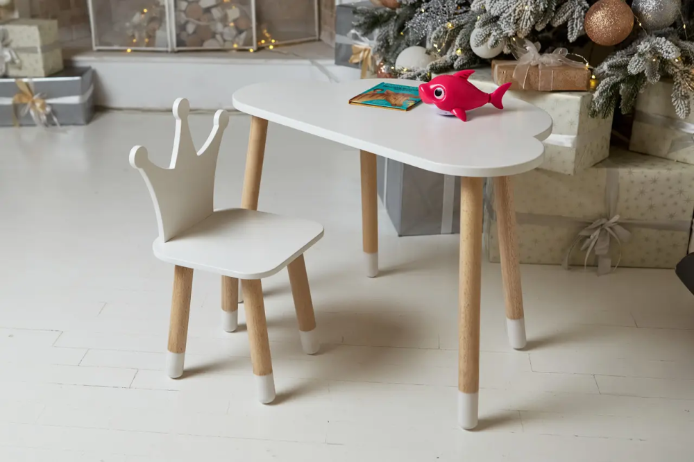Дитячий столик Хмара та стільчик Корона біла Вінниця - фото 3