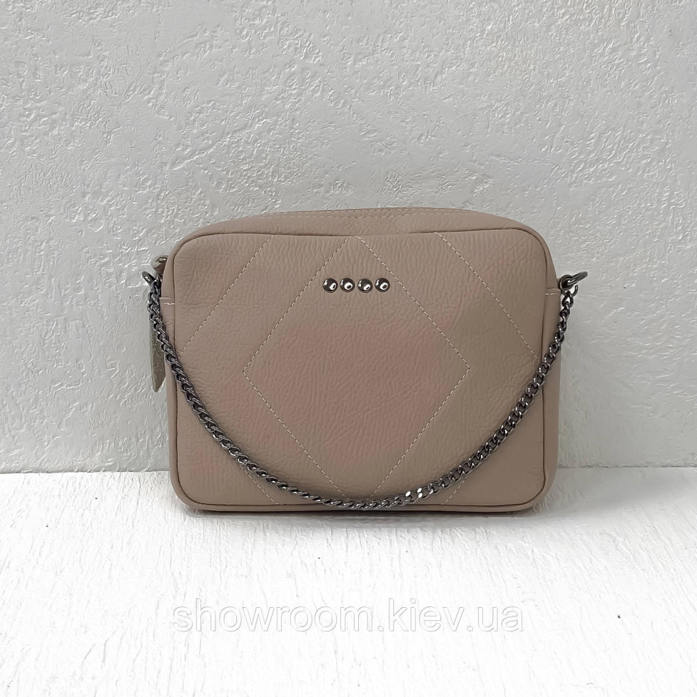 Жіноча шкіряна сумочка Vera Pelle (6427) powder Київ - фото 2
