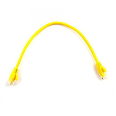 Патч-корд 0.3м, RJ-45, Cat.5e, CU, медь, желтый Ritar (PCR-CU/0.3Yw / 04268) Винница - изображение 1