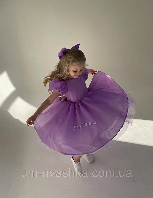 Пудровое платье пышное из шифона с бантом Кривой Рог - изображение 10