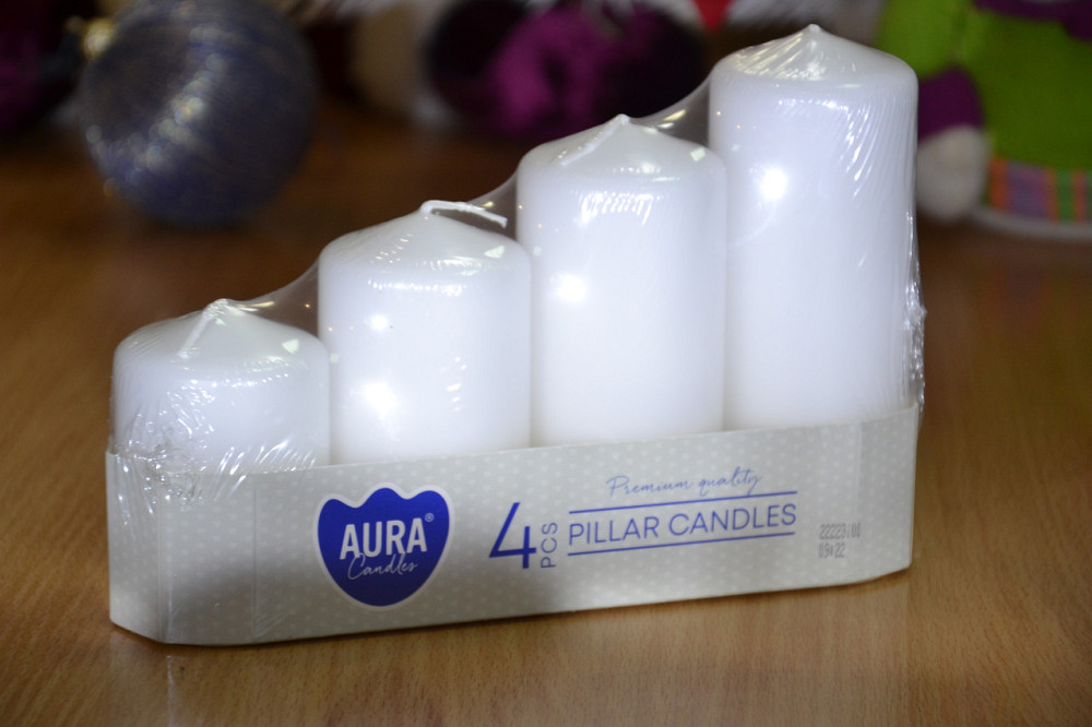 Набір свічок 4 шт. циліндр Bispol AURA Candles Білі (sw50/4-090) Луцьк - фото 10