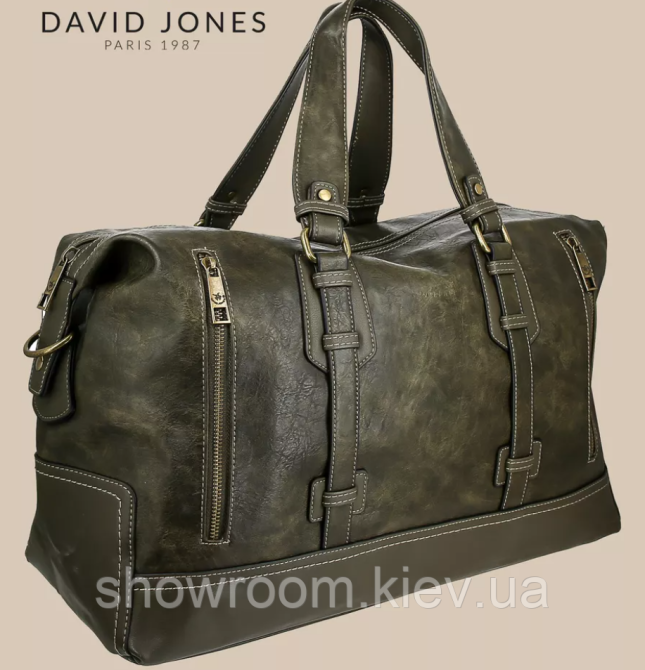 Чоловіча велика дорожня сумка David Jones (7920) хакі Київ - фото 1
