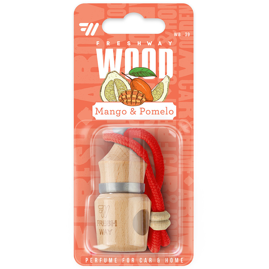Ароматизатор для авто пробка "Wood Blister" Mango and Pomelo (Манго та помело) 5мл FreshWay Київ - фото 1