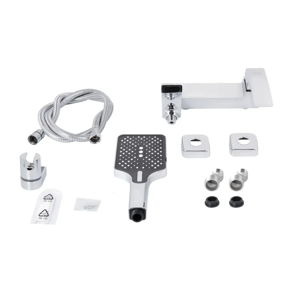 Смеситель для ванны Qtap Swan Cascada c душевым гарнитуром QTSWA260CRM45565 Chrome Киев - изображение 7