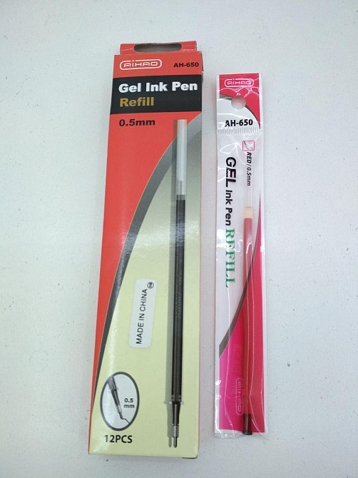 Стрижень гелевий червона тм Аihao 650 (12 шт.) Харків - фото 1