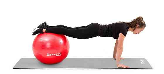 Фітбол Hop-Sport 55см червоний + насос 2020 Київ