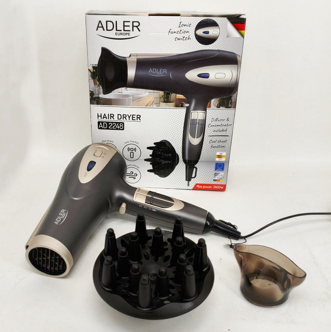 Фен для волосся 2 режими температури Adler, Фен для укладання середнього волосся практичний WZ-78 Львів - фото 10