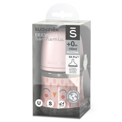Бутылочка для кормления Suavinex Bonhomia, медленный поток, 150 мл, розовая (307831) Винница - изображение 3