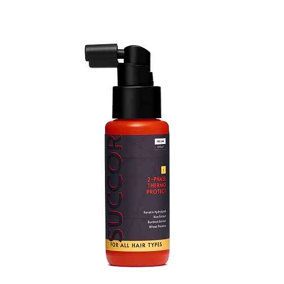Двухфазный термозащитный спрей для волос 2-Phase Thermo Protect Spray Succor 60 мл Винница