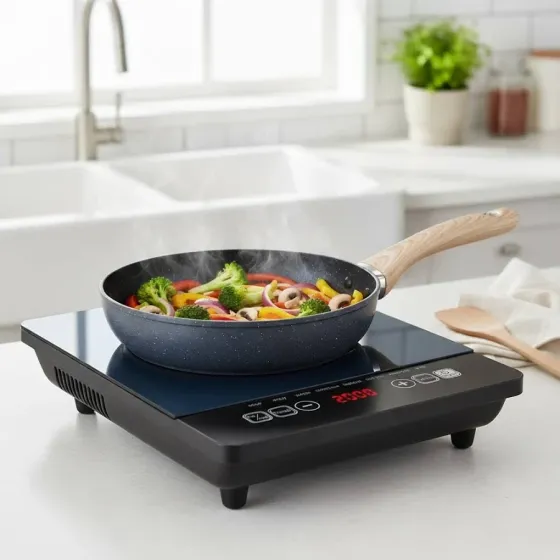 Індукційна плита SK-07048 2200 Вт, керамічна поверхня 28×28 см, компактна та потужна Одеса