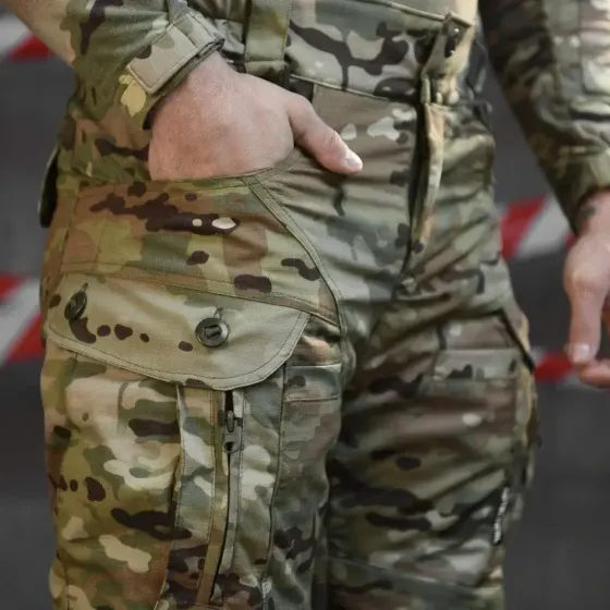 Зимові чоловічі штани з підклаткою фліс на змійці 7.62 Tomahawk Tactica мультикам розмір 52 Одеса