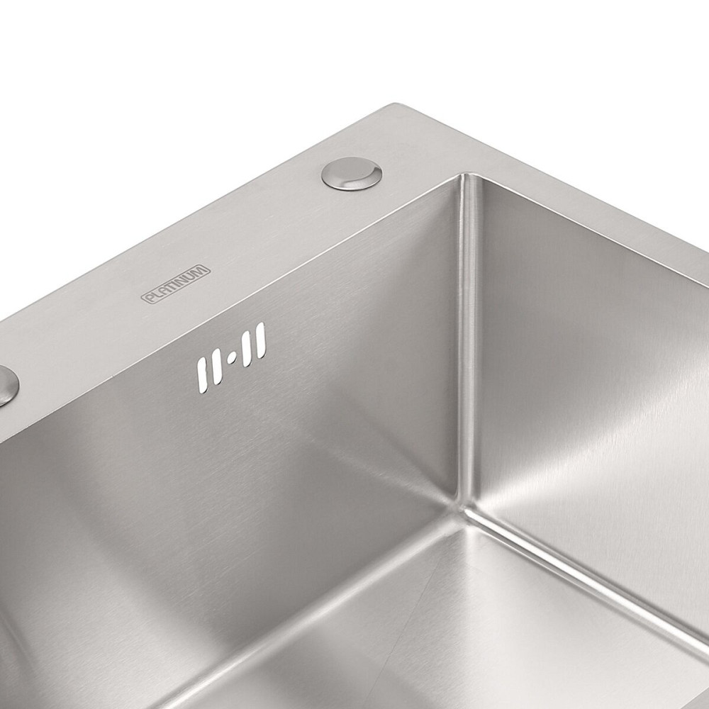 Кухонна мийка Platinum Handmade 650х450х220 (товщина 3,0/1,5 мм + дозатор в комплекті) Коломыя - изображение 5