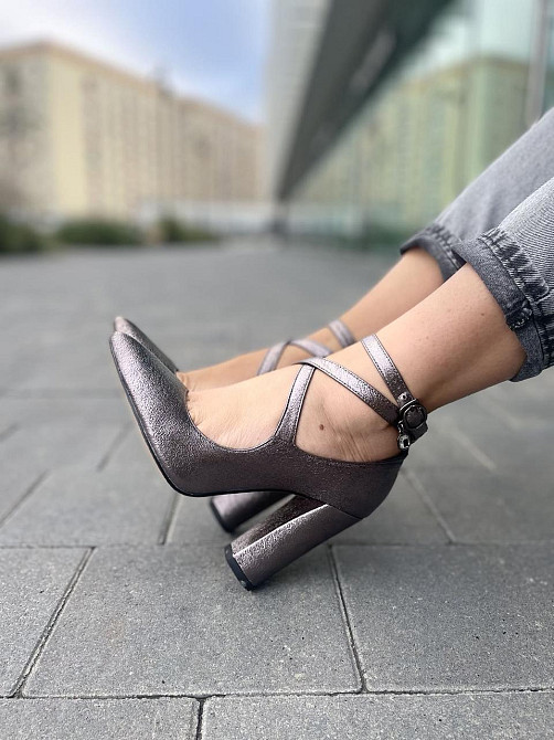 Туфлі жіночі MISSKA срібні еко-шкіра каблук 10см 36р.37р.38р. (3605) Коломыя - изображение 8