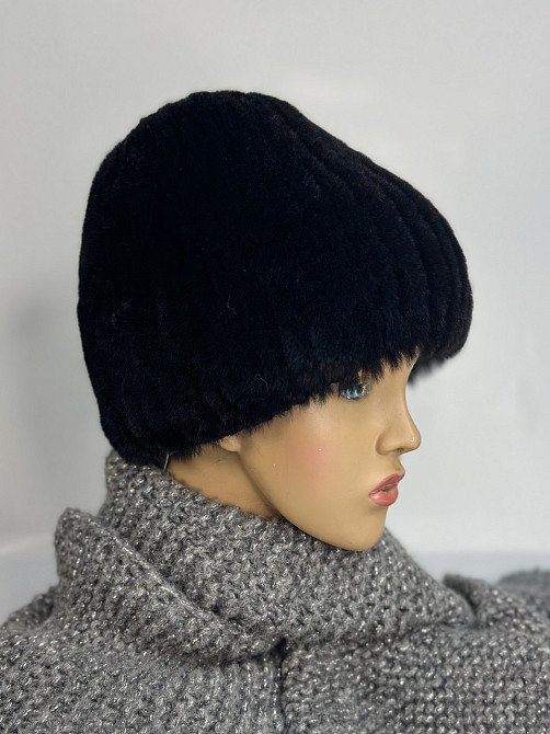 Шапка хутряна жіноча сніп Кароліна Чорний Харків - фото 2
