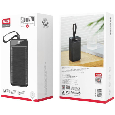 Батарея универсальная XO 50000mAh, PD/18W, QC3.0/22.5W, flashlight, Input(Micro,Type-C,Lightning), Output(3*USB,Type-C) (XO-PR158 / 29211) Винница - изображение 5