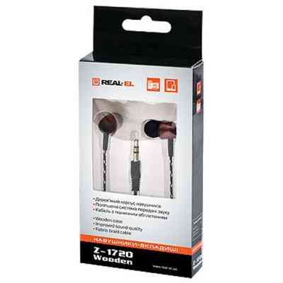 Наушники REAL-EL Z-1720 Wooden Винница