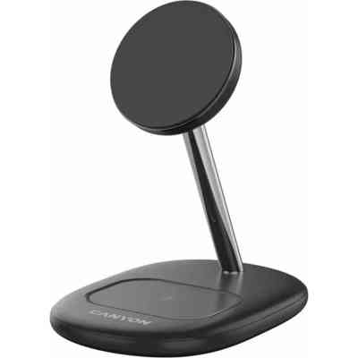 Зарядное устройство Canyon wireless charger WCS-205 15W Qi2 2in1 w/o adapter Black (CNS-WCS205BW/A) Винница