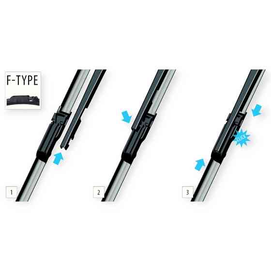 Щітки oximo модельні безкаркасні (к-т 2шт) f-type 550+мм двірника Мукачево