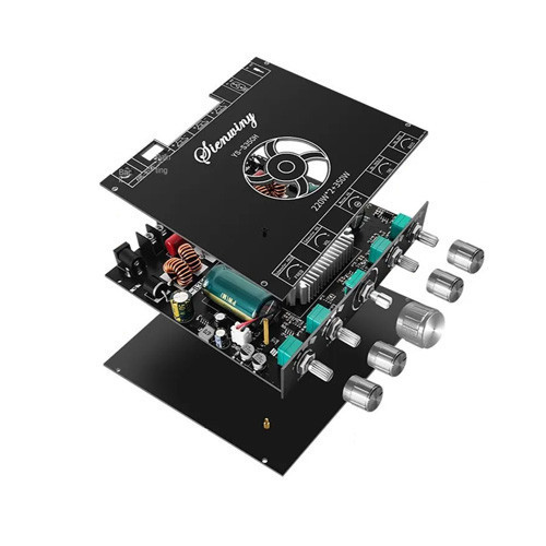 Аудіо підсилювач для колонок потужність звуку 2.1 2x220Вт + 350Вт Bluetooth 5.1 YS-S350H TD5165A AUX USB Київ - фото 5