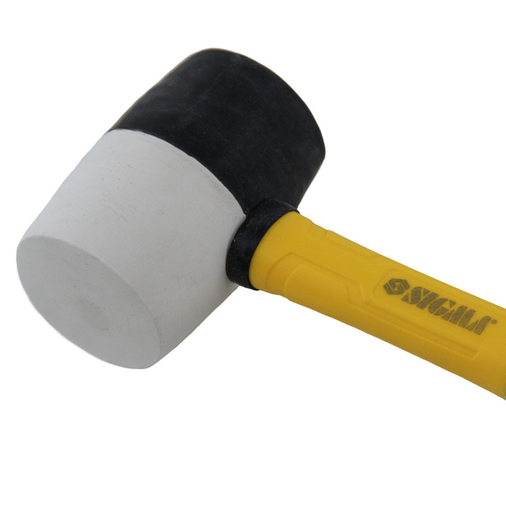 Sigma Киянка резиновая чёрно-белая 450г фиберглассовая рукоятка SIGMA (4317241) Коломия - фото 5
