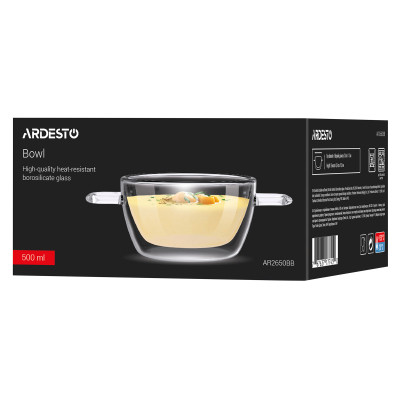 Бульйонниця Ardesto 500 мл боросилікатне скло прозора (AR2650BB) Вінниця - фото 3