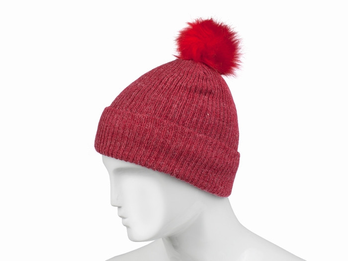 Шапка зимова в'язана з бубоном Київ - фото 1