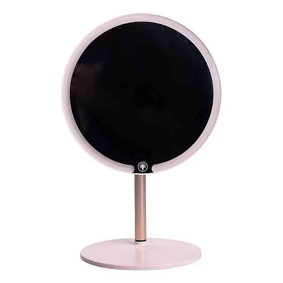 Yiwu Дзеркало косметичне з підсвічуванням кругле настільне Ø21 см для макіяжу Рожеве HP-10-7AP Коломыя