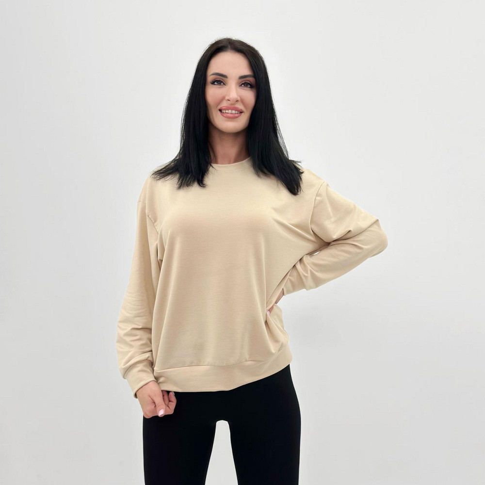 Базовий світшот з двонитки "Kaplan" оптом | Батал Бежевий, 54-56 Київ - фото 2