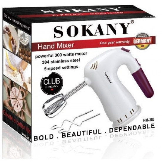 Кухонный ручной миксер Sokany HM-363 Винница - изображение 6