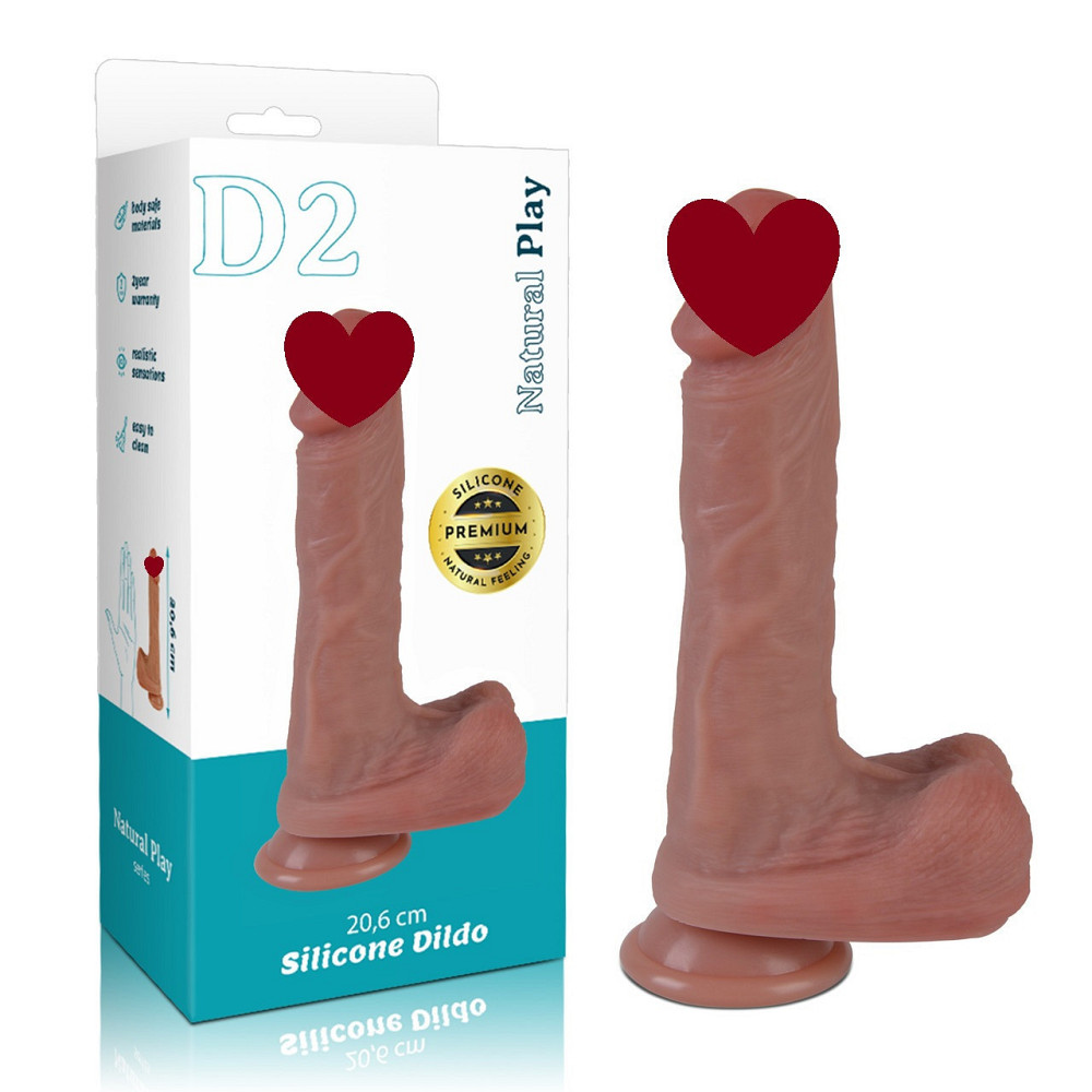 Фалоімітатор - Erospace Natural Play Silicone Dildo D2, 20.6 см Sex Aura Київ - фото 1