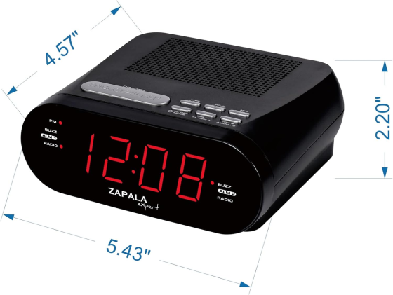 Радіобудильник цифровий FM з LED-дисплеєм, 2 будильники, USB-порт для заряджання, повтор сигналу, регулювання гучності Київ