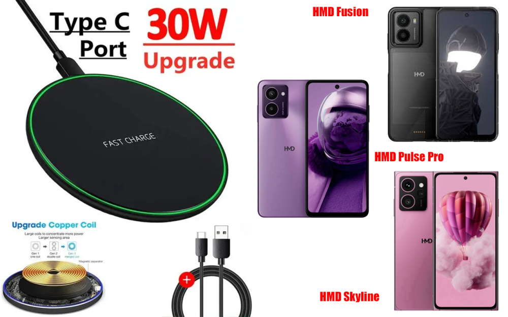 Бездротовий зарядний пристрій Copper до 30W для HMD Skyline, USB-C, LED Київ - фото 5