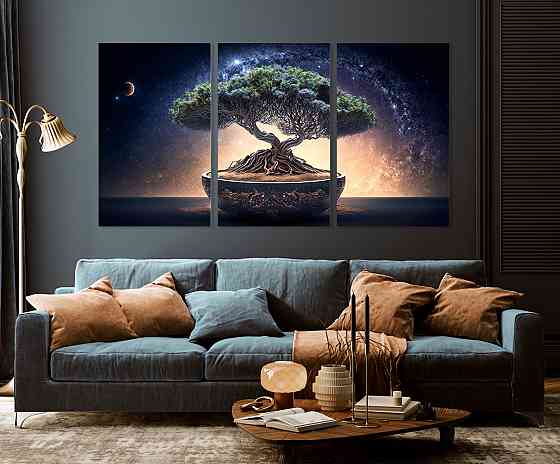 Модульная картина в гостиную / спальню  Дерево Бонсай    ART-099_3A 100х150 см Киев