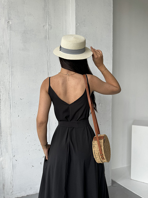 Жіночий літній сарафан максі "Charlotte" оптом | Норма і батал Чорний, 42-44 Київ - фото 4