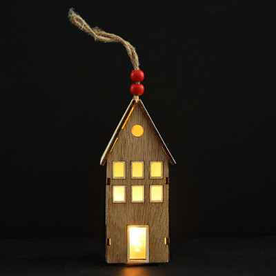 Украшение декоративное YES! Fun Домик 13 см Дерево LED (975068) Винница - изображение 2